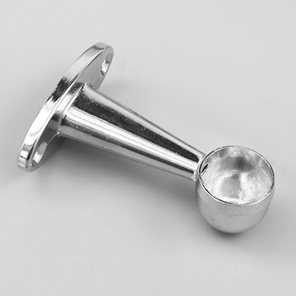 

2pcs Curtain Rod Brackets Metal Zinc Alloy Heavy Duty Wall Mount For Bedroom Living Room Kitchen Bathroom Closet Shower Towel