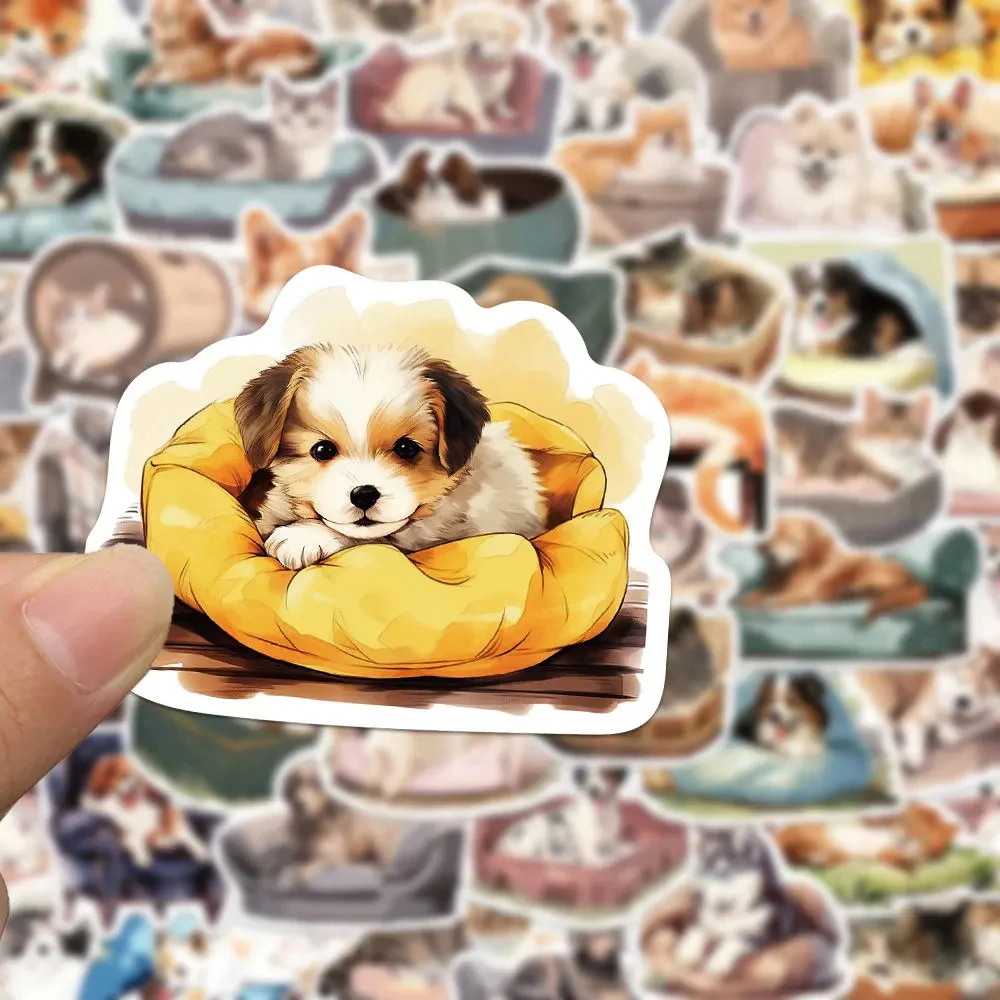 

10/30/50pcs Kawaii Cartoon Animal Graffiti Stickers Cute Dog Cat Decals Toy DIY Scrapbook Phone Suitcase Decoration Sticker Pack