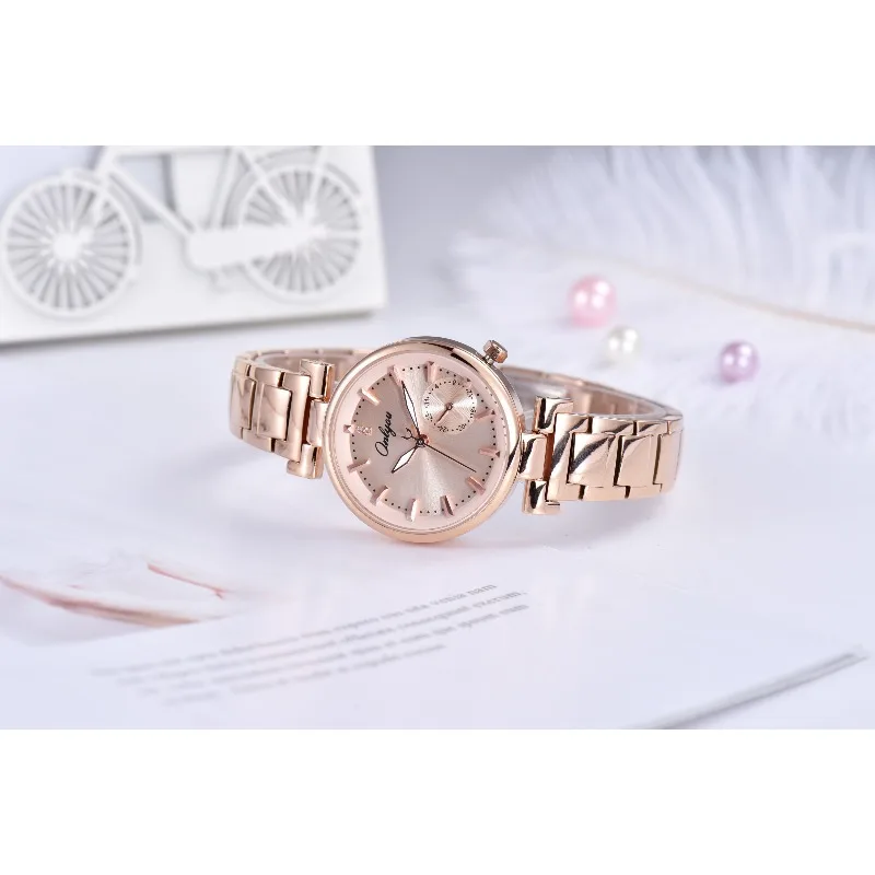 ONLYOU Luxury Women's Watch with Calendar and Analog Quartz Design, Stylish and Simple Stainless Steel Strap, Watch Box Included