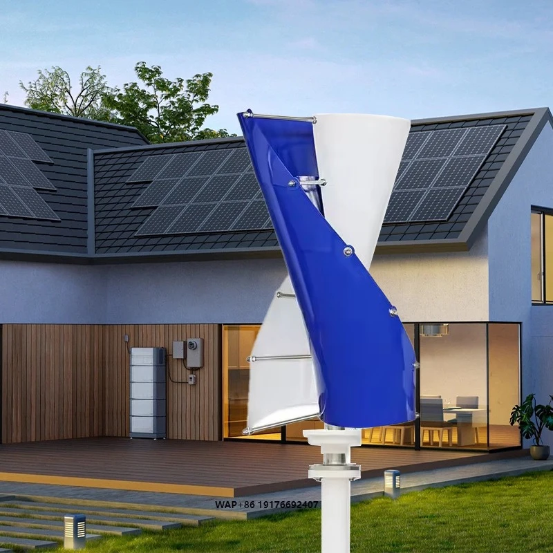 Wind Solar Hybrid Kit - ระบบกังหันลมพลังงานแสงอาทิตย์แบบไฮบริด 10 กิโลวัตต์ 220 โวลต์ ชุดอุปกรณ์กังหันลมแนวตั้งสำหรับใช้ในบ้าน
