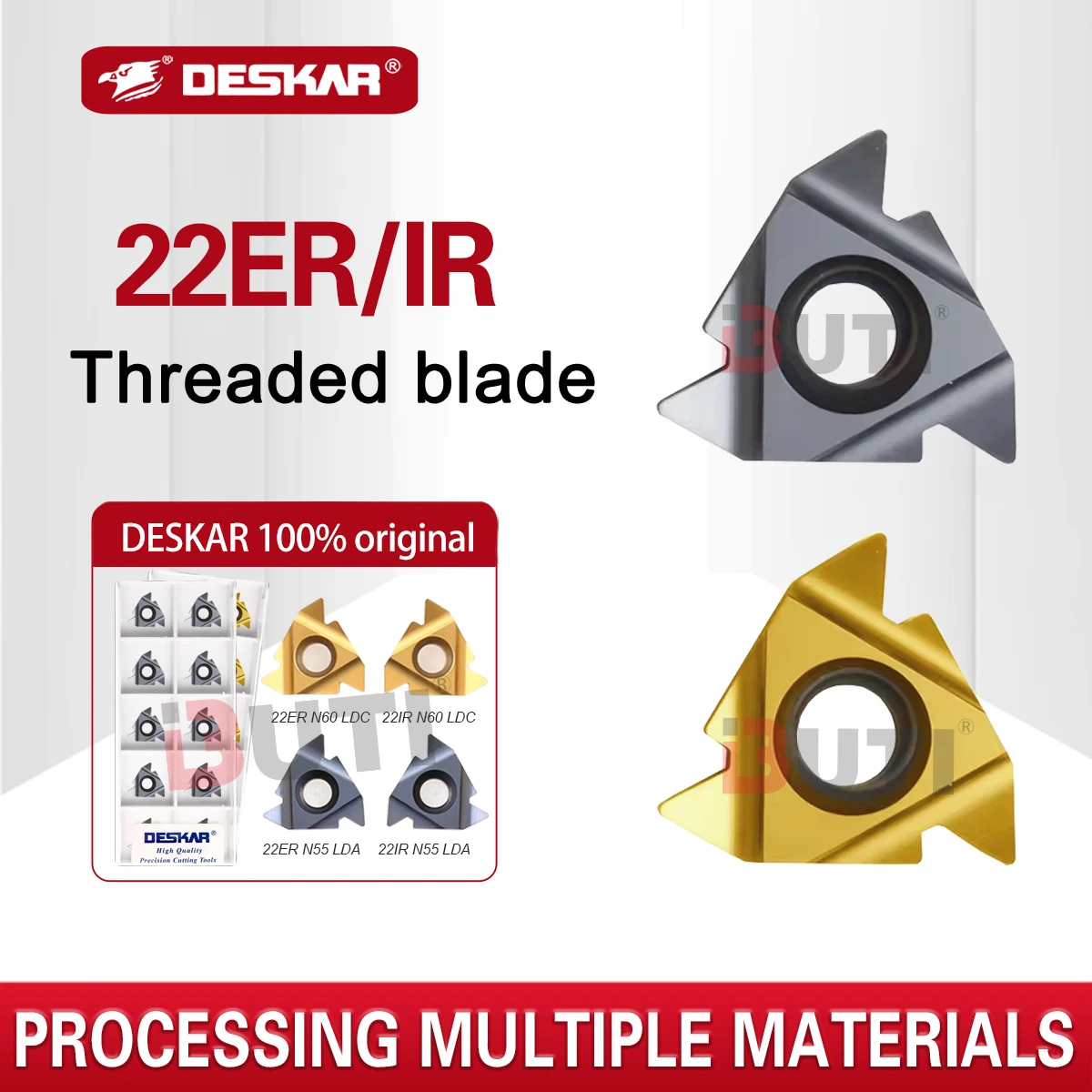 

CNC Blades 22ER 22IR N55 N60 LDA LDC CNC Lathe Inside And Outside Threading Tools Carbide Inserts For Steel And Stainless Steel