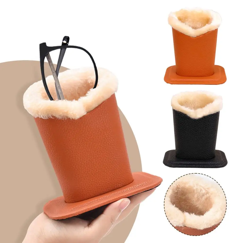 إطار نظارة حديث من جلد البولي يوريثان مبطن بالقطيفة وغطاء واقي، مناسب للمكاتب المكتبية أو الطاولات بجانب السرير