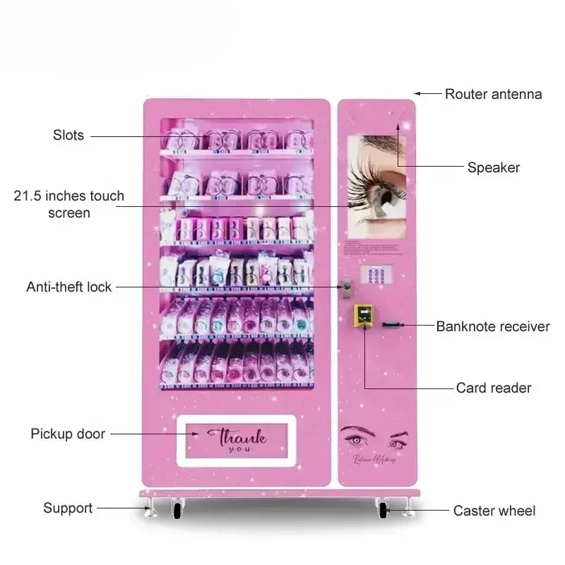 Intelligent 24-hour self-service automatic customization vending machine Cosmetics vending machine Eyelash vending machine