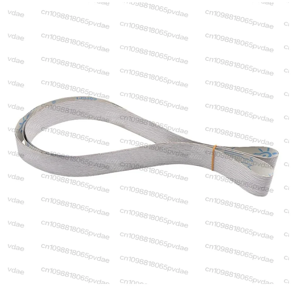 5PCS 2100x50mm Aluminum Oxide Flexible Sanding Belts White Sandpaper Belts for Stainless Steel Alloy Steel Grinding, 80-600Grits