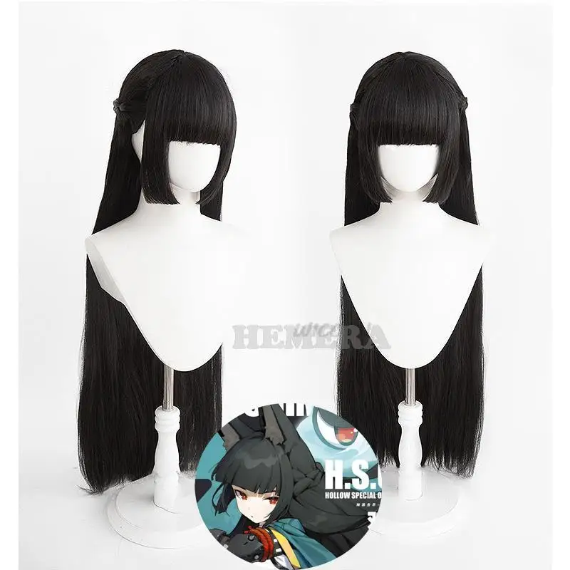 

Hoshimi Miyabi Cosplay Wig Zenless Zone Zero Black 90cm Heat Resistant Synthetic Hair Halloween Party Role Play