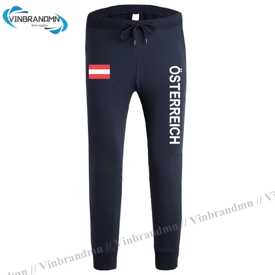 Austria Austrian AT AUT Mens Pants Joggers Jumpsuit Sweatpants Track Sweat Fitness Fleece Tactical Casual Nation Country Leggin