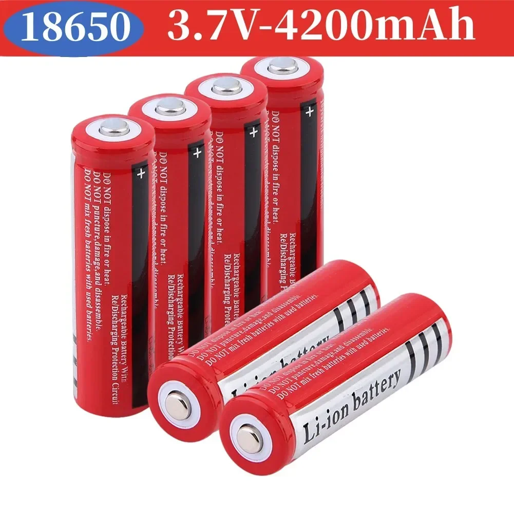 

NEW 2-60 PCS 18650 Batterie 3,7V 4200mAh Wiederaufladbare Liionsbatterie Für Led Taschenlampe Torch Batery Litio Batterie