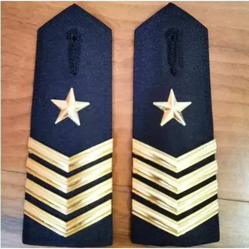 Epaulette militar de metal estrela de cinco pontas Land Force Black deve marchar