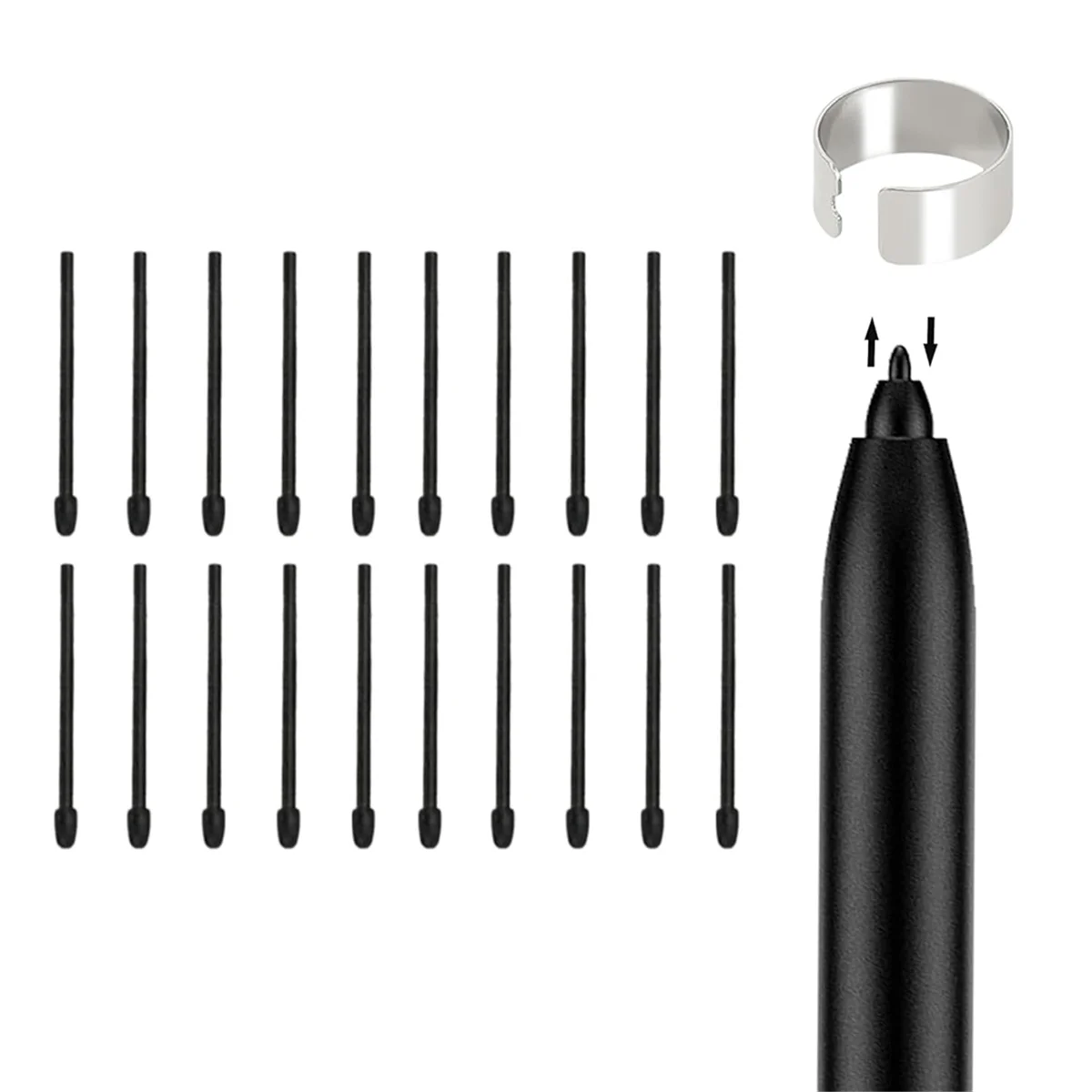 

AA25 20 Pcs Pen Tips for 2 Pen, Stylus Pen Tips Replacement for 2 Stylus Marker Plus Pen Nibs
