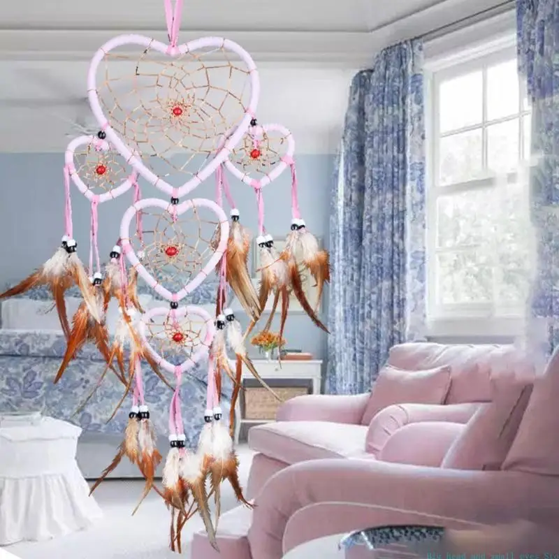 50-200mm Lov Shaped Dream Catcher Frame Circle Ring Metal Macrame Lov Hoop for Handmade Dreamcatcher Making Wall Drop Shipping