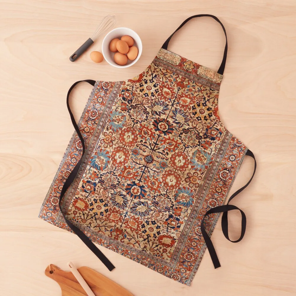 

Persian Silk Carpet 1863 Print Apron Men gift Women Kitchen Apron