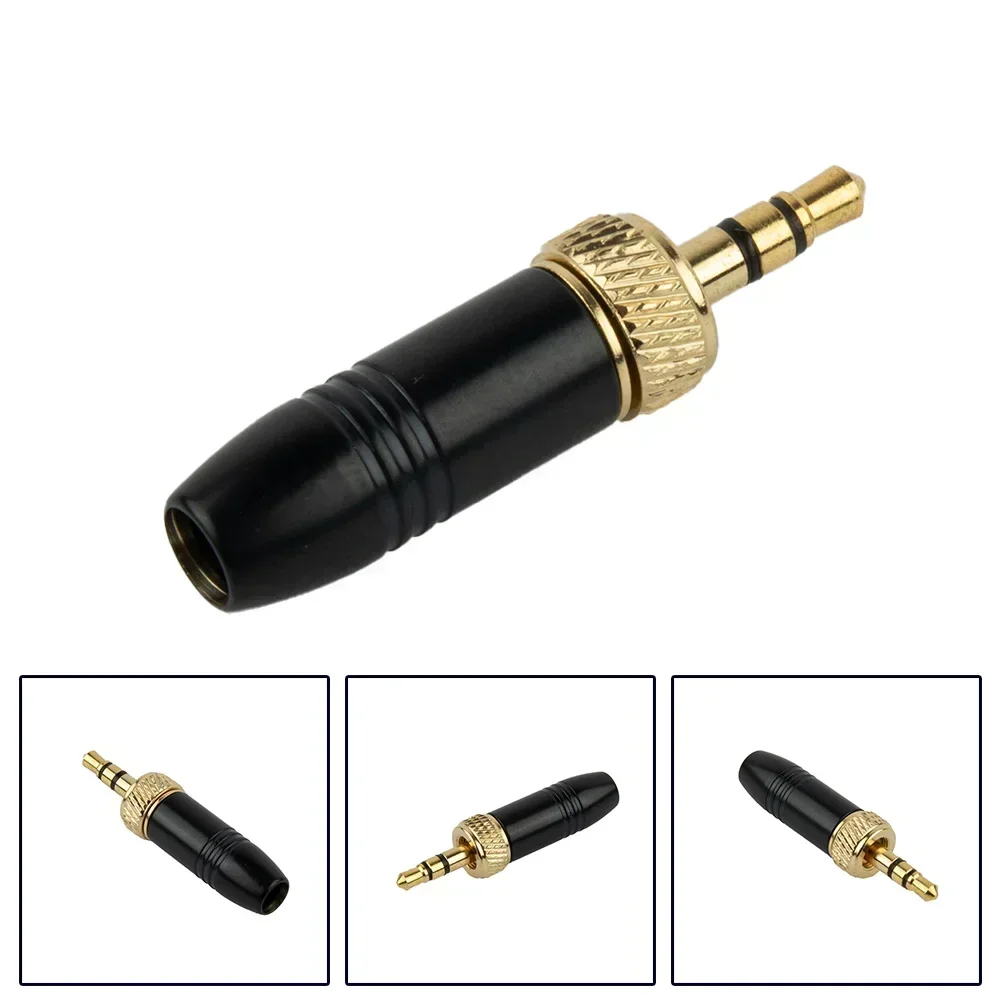 3.5mm Stereo Locking Plug Metal Connector Designed For Wireless Microphone Cable For Connecting MIC Audio Adapter