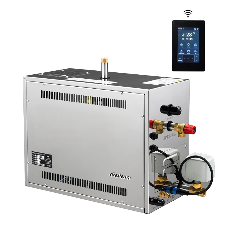 

New Smart WIFI & App Control Atcsteam Luxury 21KW Sauna Steam Bath Machine Spa Turkish Bath Wet Steam Generator