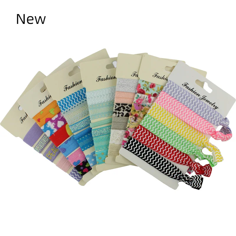 6 PCS/pack Elegant Pattern Colorful Hair Tie Bracelets Hairband Rope Hair Band Accessories