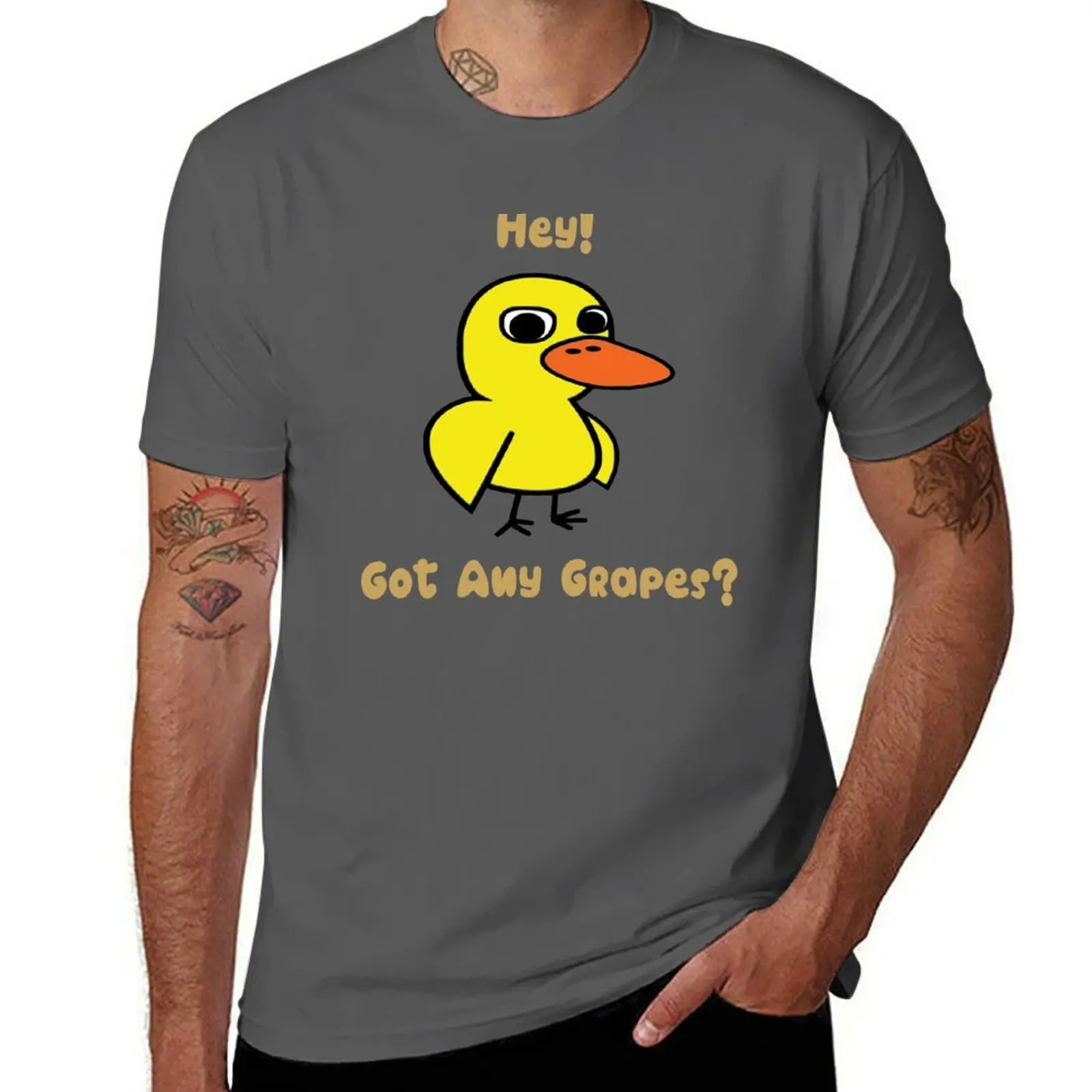 Эй! Есть любое виноград? Футболка мужская хлопковая мужская футболка забавные футболки мужская футболка