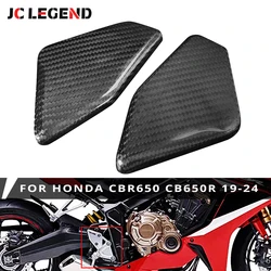 CBR650 Motorcycle accessories 100% 3K Carbon Fiber Heel Plates Guard Protective Covers For HONDA CBR650R CB650R 2019-2025