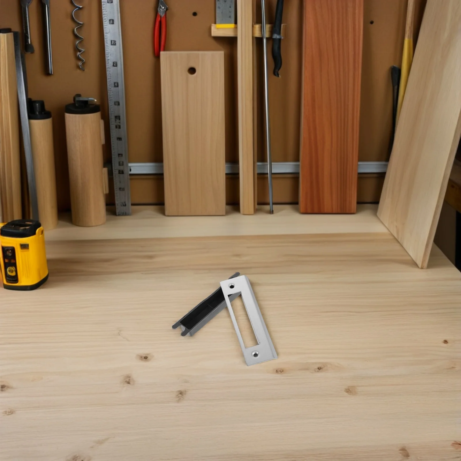 

2Pcs Door Slots Repair Extended Strike Plate Stainless Steel Door Lock Replacement Hardware Set Deadbolt Latch Plate