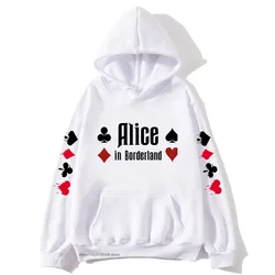 Hot Anime Alice In Borderland Hoodie Cartoon Couple Men Sweatshirt Hip-hop Sudaderas Fashion Tops Aesthetic Manga Winter Clothes