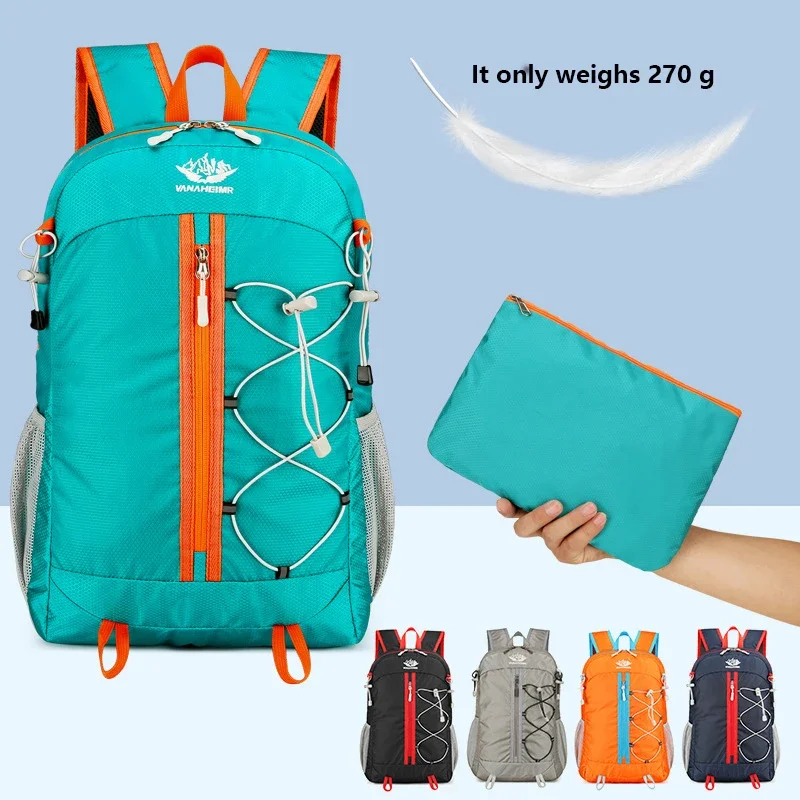 22L Unisex Travel Packable Backpack Outdoor Hiking Daypack Large-capacity Foldable Camping Backpack Anti-splash Sports Bag