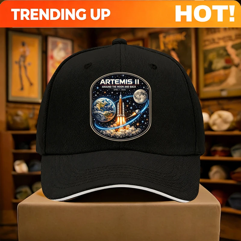 New Baseball Cap Artemis 2 II Rocket Launch Inspired Space Exploration Back Print