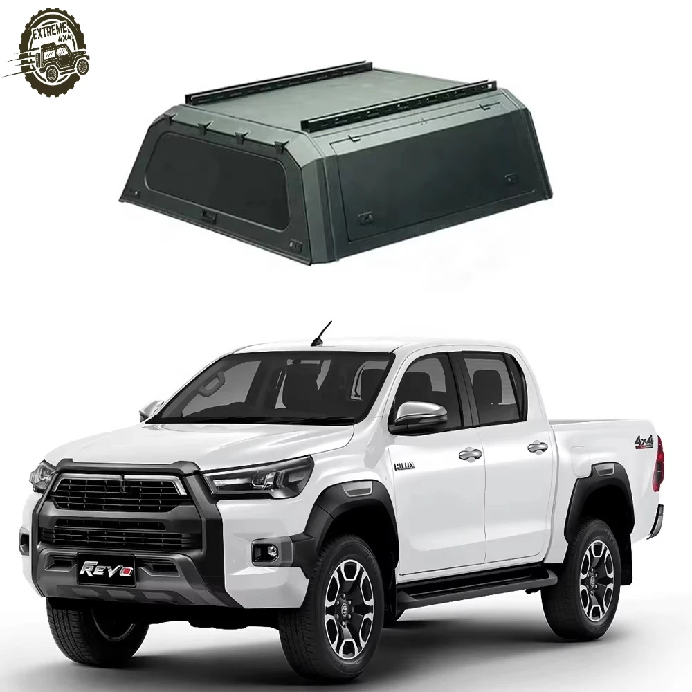 4x4 Aluminum Alloy Steel Single Dual Cab Pickup Truck Bed Hardtop Topper Canopy for Toyota Hilux Vigo Revo 2005-2014 2015-2021