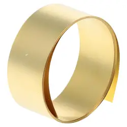 Brass Sheet Roll 0.3x10x1000mm Brass Foil Roll Brass Strip Gold for Crafts, Electrical Repairs, Grounding