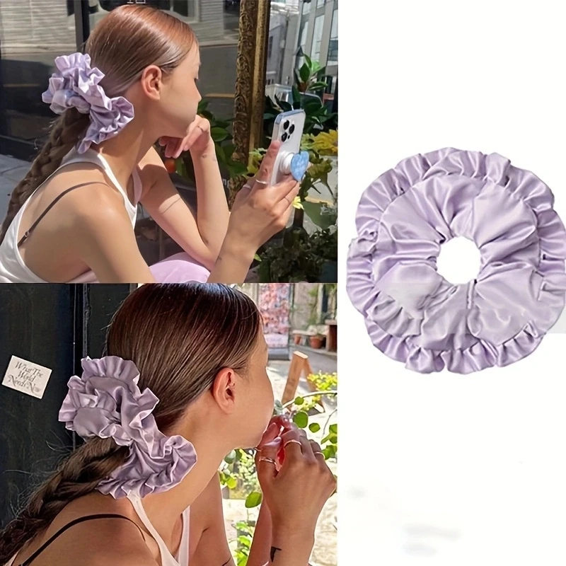 

Extra Large Scrunchies Lace Hair Tie Rubber Bands Elastic Hair Band Ponytail Holder Women Hair Accessories