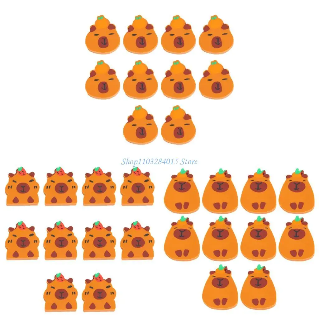 R6FF 10 PCs Kreative Radiergummi Capybara Eraser Schöne Tierstiftgummis für Schüler