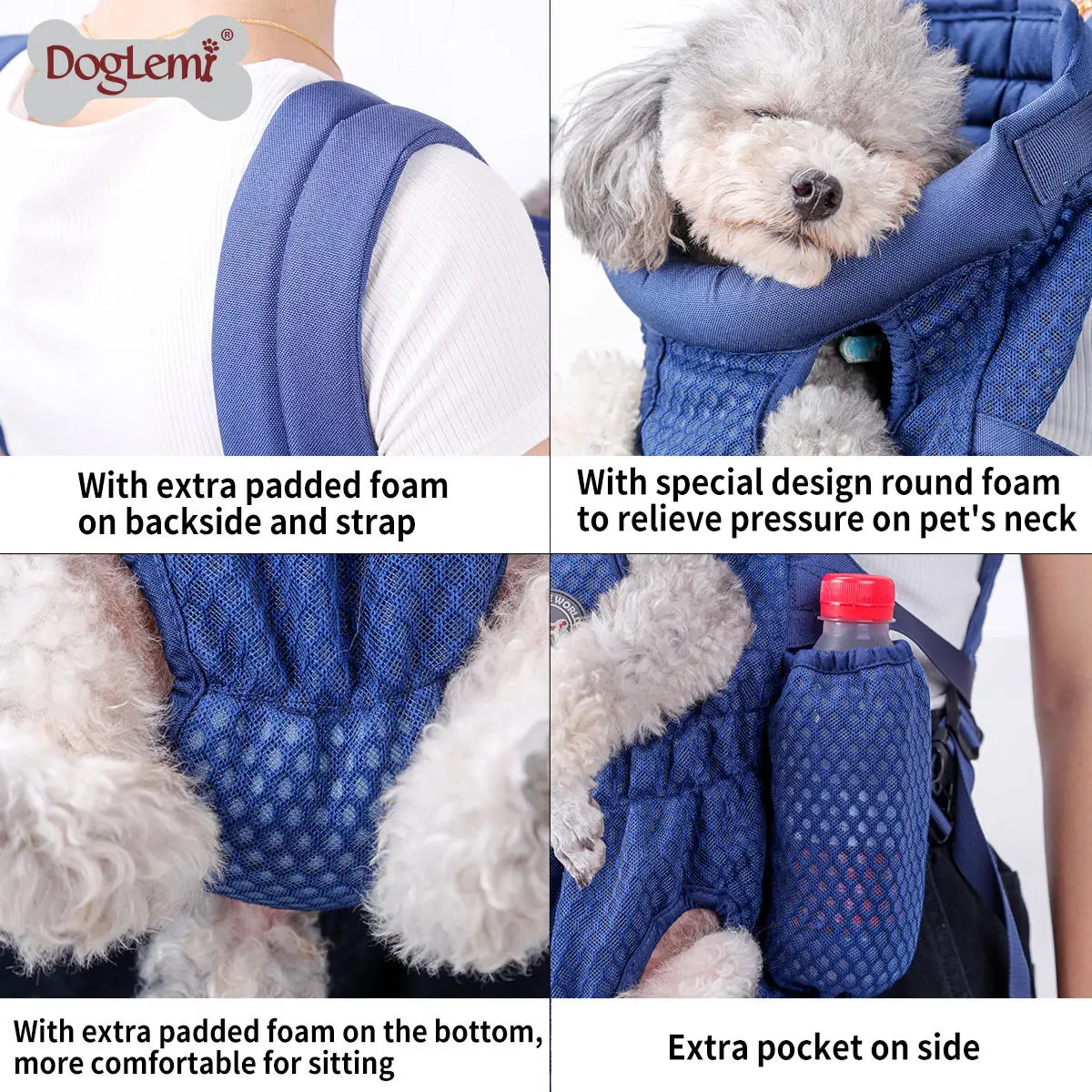 Imagem -02 - Transportador de Peito Frontal para Pet Dog Caminhada Mochila Tote Holder Sling Bag