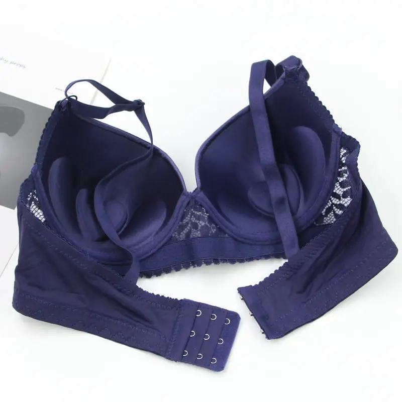 DaiNaFang Push-Up-BHs für Damen, Rosa, Blau, Schwarz, Grau, Beige, Weiß, Burgunderrot, Unterwäsche, Spitze, minimiert nahtlose Dessous – Detail 21