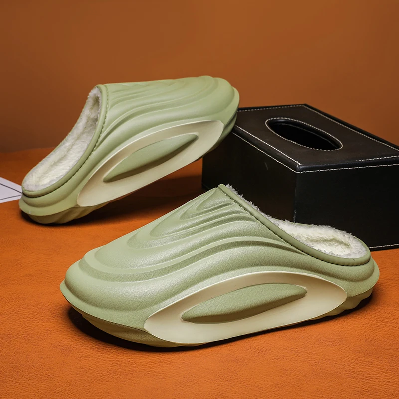 

MAEDEF 2025: домашние тапочки для мужчин, зимние теплые нескользящие домашние и уличные противоскользящие удобные термообувь с плюшевой подкладкой