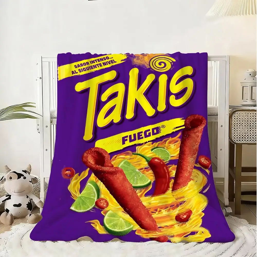 Design T-Takis Throw Flannel Fluffy Soft Blanket Warm Skin-Friendly Throw for Sofa Bed Office Nap Winter
