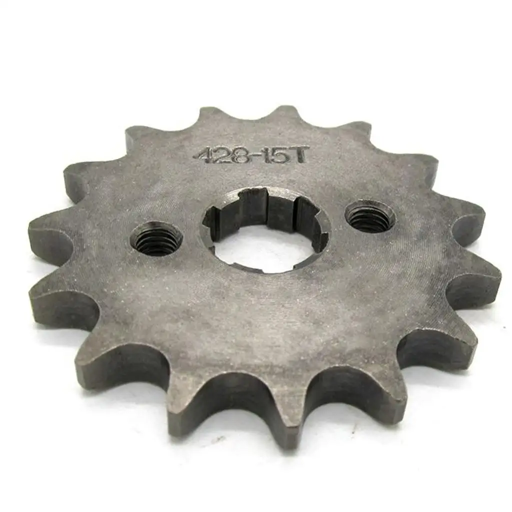 Heavy Duty 428 15T Front Chain Sprocket Pit Bike Chain Adjuster for 110cc 125cc Dirt Bike