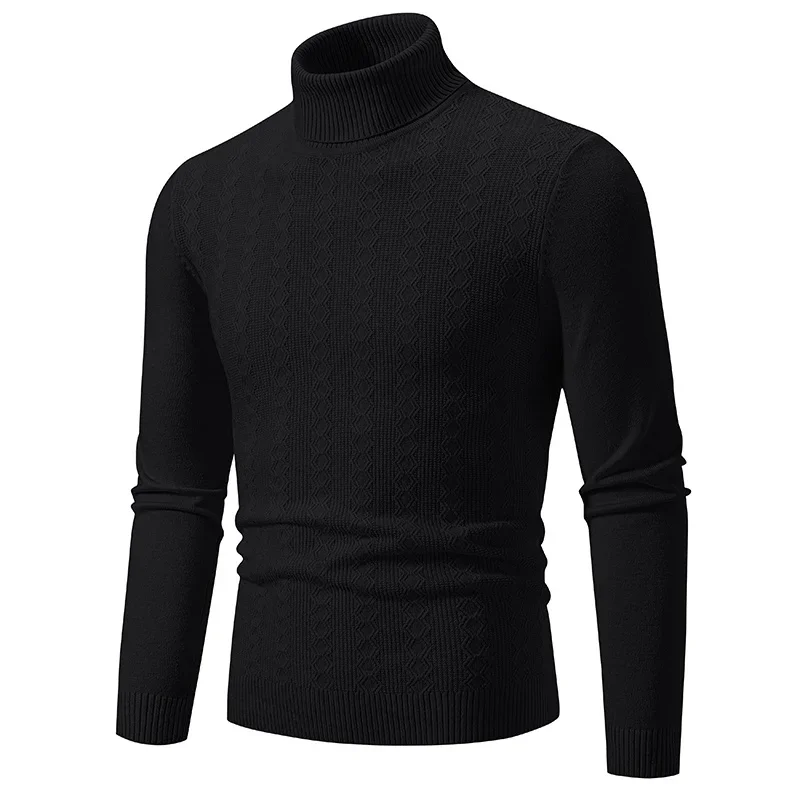 Nuovo maglione dolcevita slim fit uomo autunno inverno pullover lavorato a maglia maglioni pullover dolcevita lavorato a maglia caldo moda uomo casual