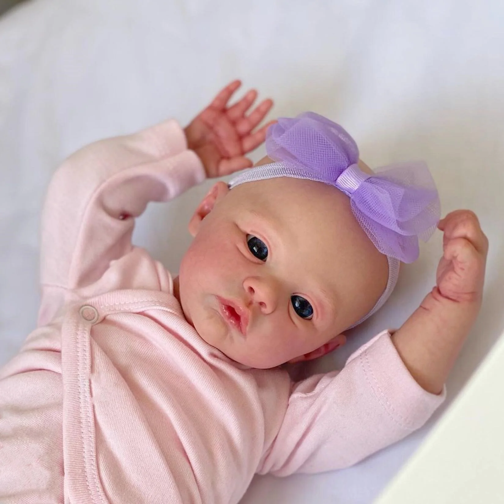 20 Inch 3D Skin with Visible Veins Vinyl Limbs Cloth Body Like Real Reborn Baby Doll Toy For Girl Kid Birthday Gift