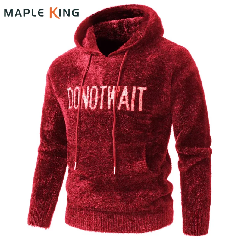 

Winter 2025 Sweater for Men Warm Mohair Hooded Pullovers Sueter Hombre Man Christmas Jersey Casual Golf Meski Sweter Knitwear