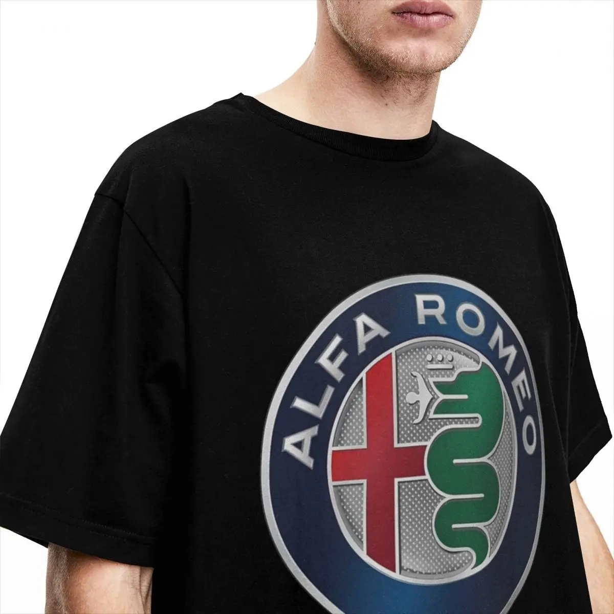 Vintage T Shirt A-Alfas-Romeoed Car Logo Cotton T Shirts Italian Novelty Tshirt for Man Summer Y2K Casual Short Sleeve Tees