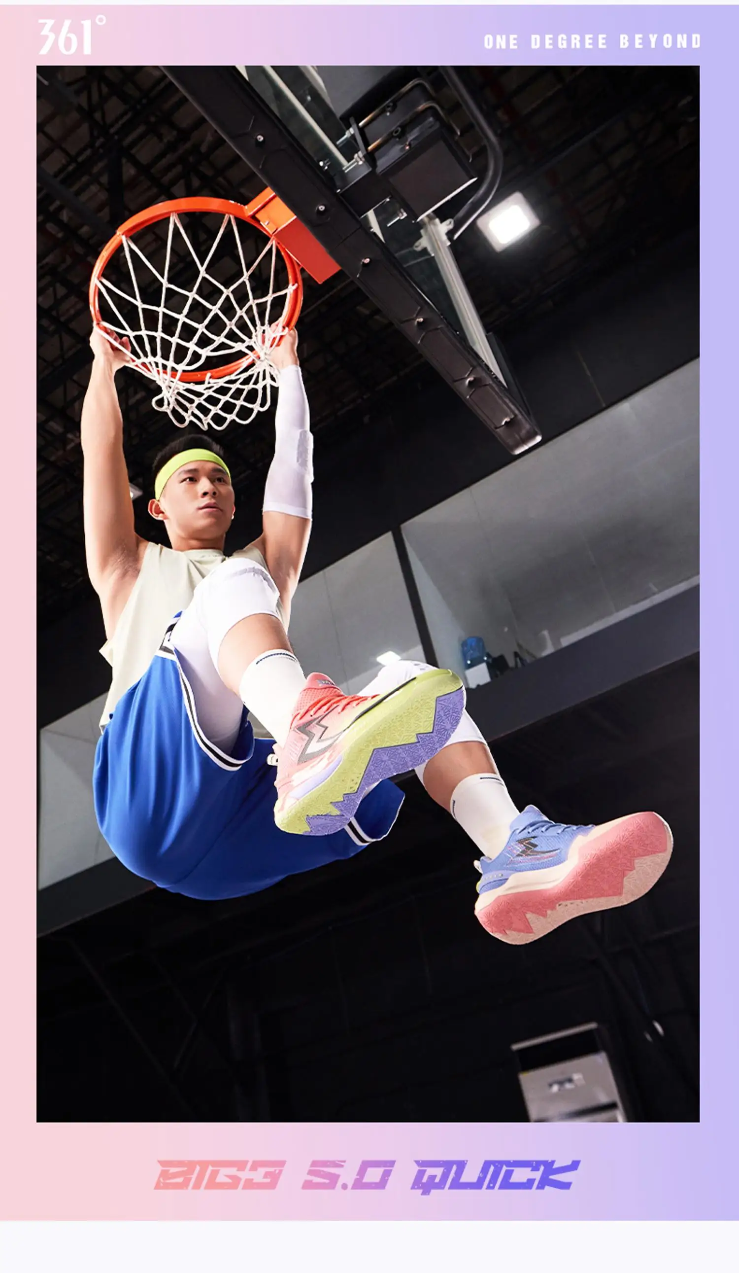 361 Degrees BIG3 5.0 Quick Herren-Basketball-Sportschuhe, Stoßdämpfung, rutschfest, tragbar, atmungsaktiv, Trainings-Sneaker 672421121 – Detail 7