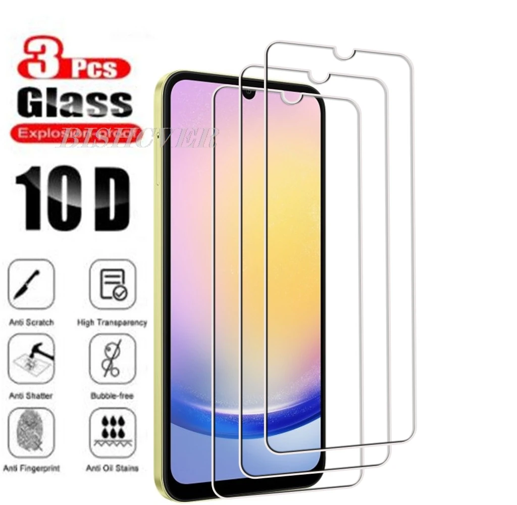 3pcs Tempered Glass For Samsung Galaxy A15 5G 4G SM-A156B SM-A156B/DS SM-A155F Screen Protector Tempered Glass Film