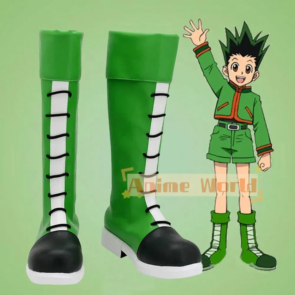 Gon Freecss Boots Halloween Costumes Accessory Cosplay Shoes Custom Made Halloween Carnival Party Props