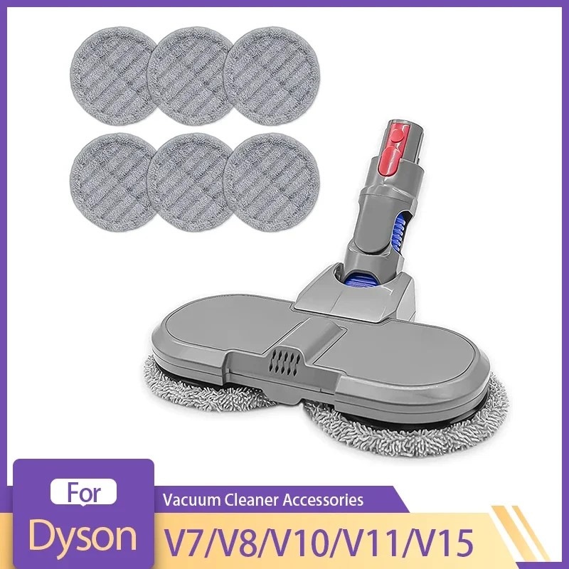 Electric Mop Head With Mop Cloth For Dyson V7 V8 V10 V11 V15 Vacuum Cleaner Floor Brush Head Replacement Accessories Spare Parts