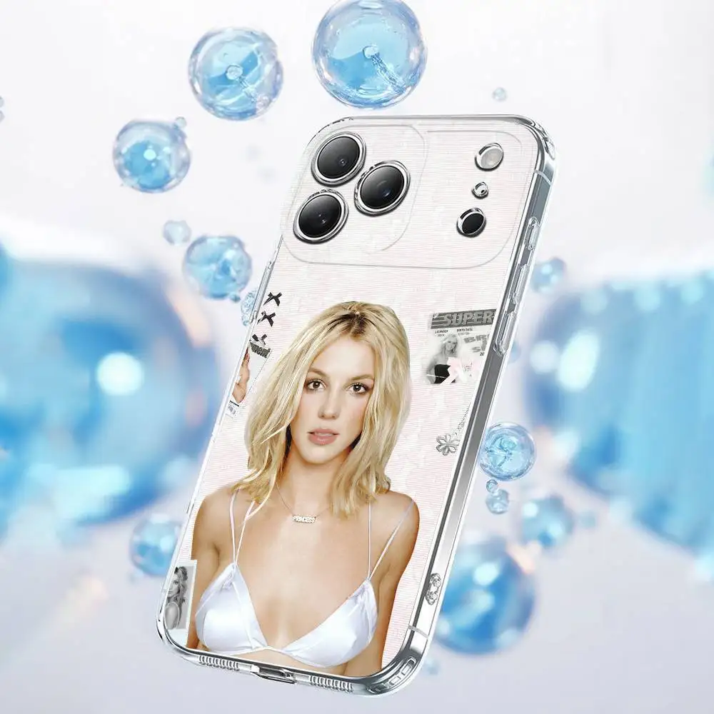 حافظة هاتف Singer B-Britney Spears لهاتف iPhone 14,16,11,13,15,17,12,Air,Mini,Plus,Pro,Max,Plus,E غلاف ناعم شفاف