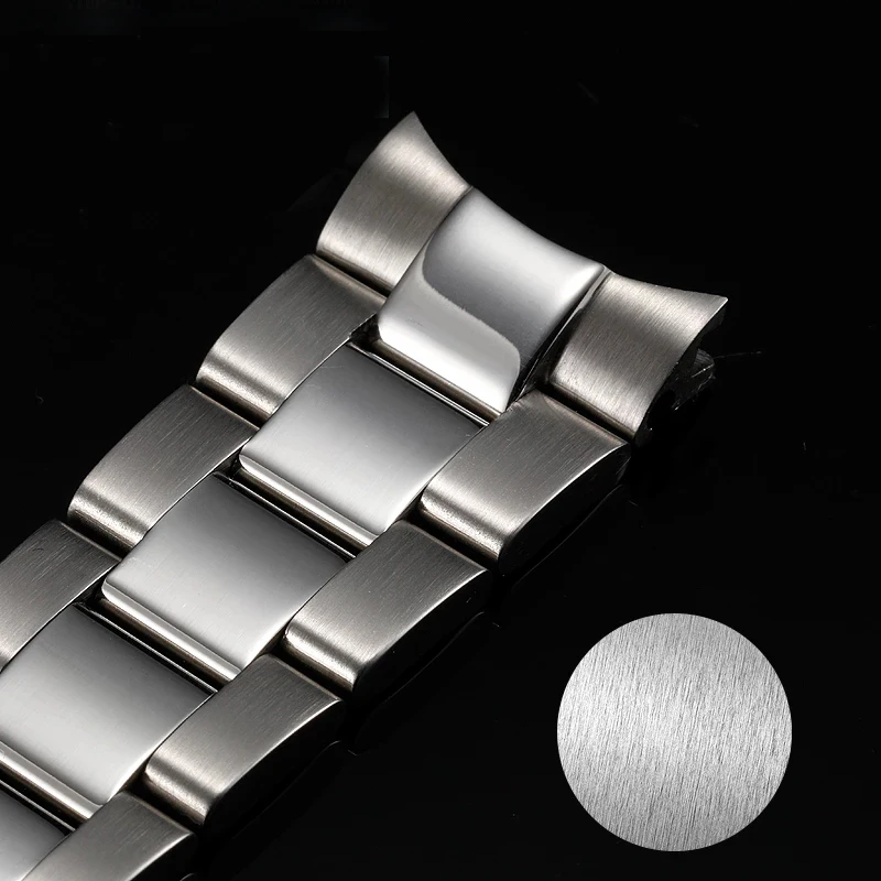 20mm 21mm 904L Watchbands For SUB DAYTONA NH35 NH36 Men Glide Lock Clasp Watch Strap Solid Stainless Steel Watch Bracelet