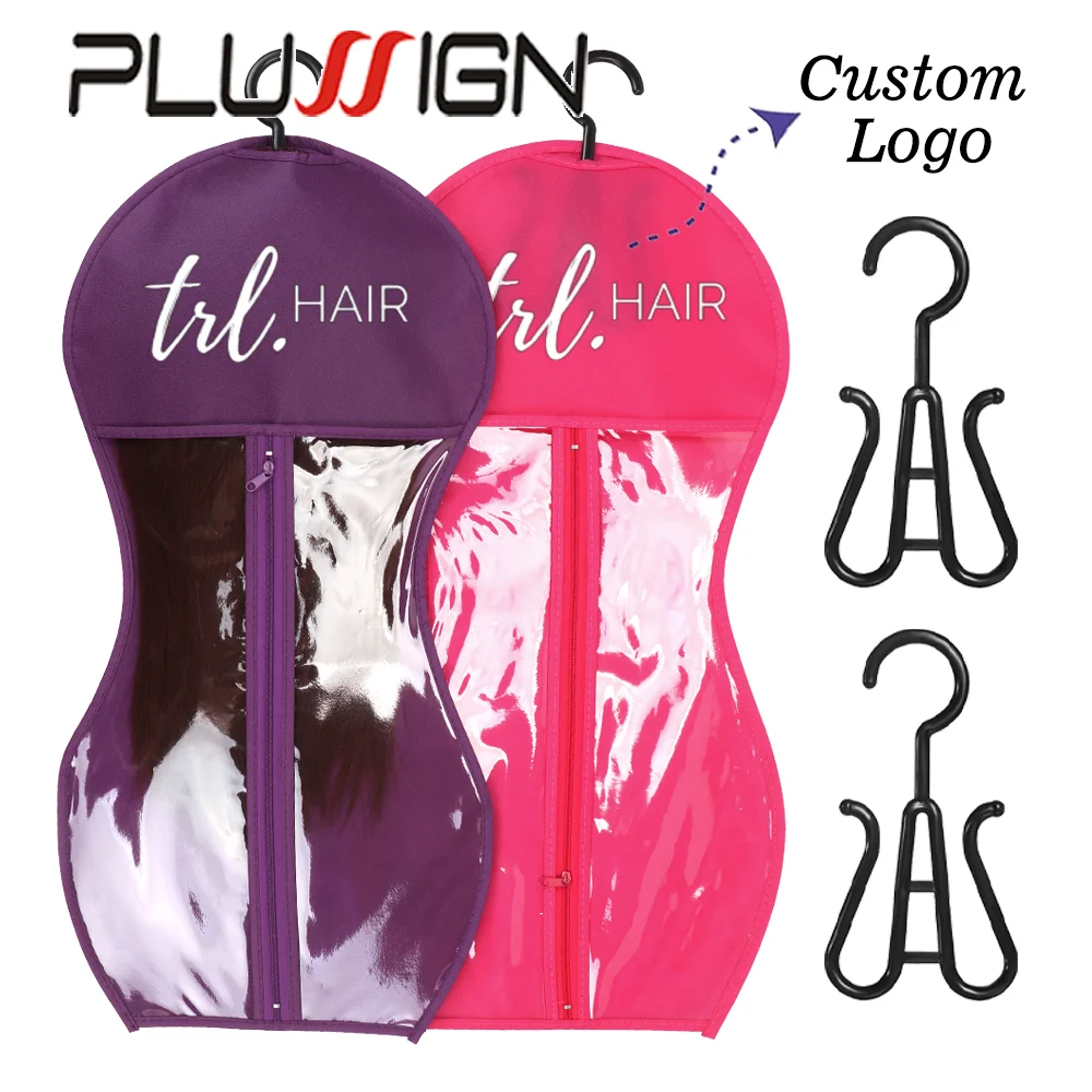 Haarverlängerungstasche für mehrere Perücken. Passen Sie die Aufbewahrungstasche für Vlies-Perückenaufhänger, reisefertige Haarverlängerungstasche für den Reisegebrauch an