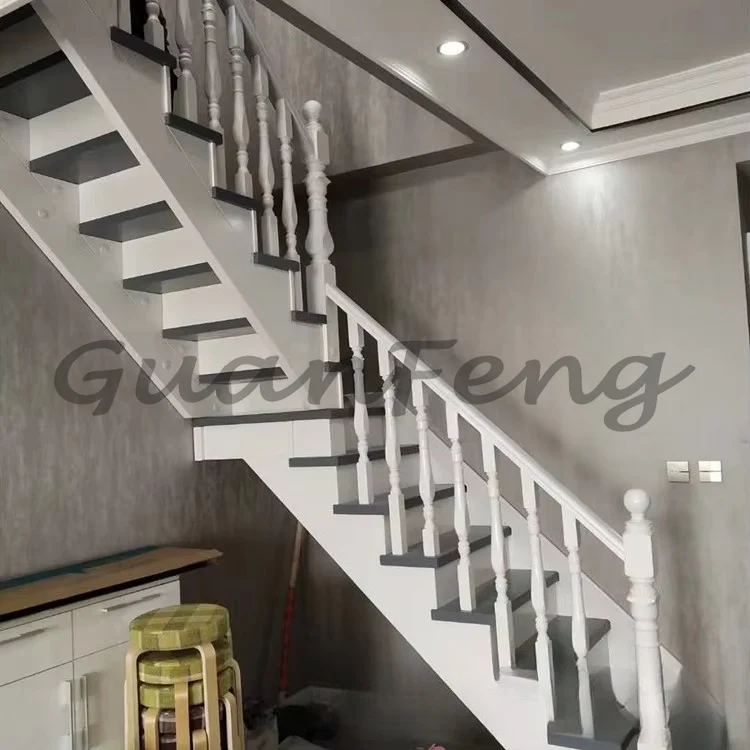 Solid Wood Spiral Joint Stair Steps, Manufacturer Wholesale Wooden Staircase for Duplex Flooring Interior Decoration