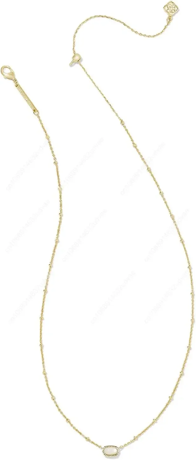 قلادة Scott Mini Elisa المطلية بالذهب عيار 14 قيراط على شكل قمر صناعي قصير، مجوهرات عصرية للنساء