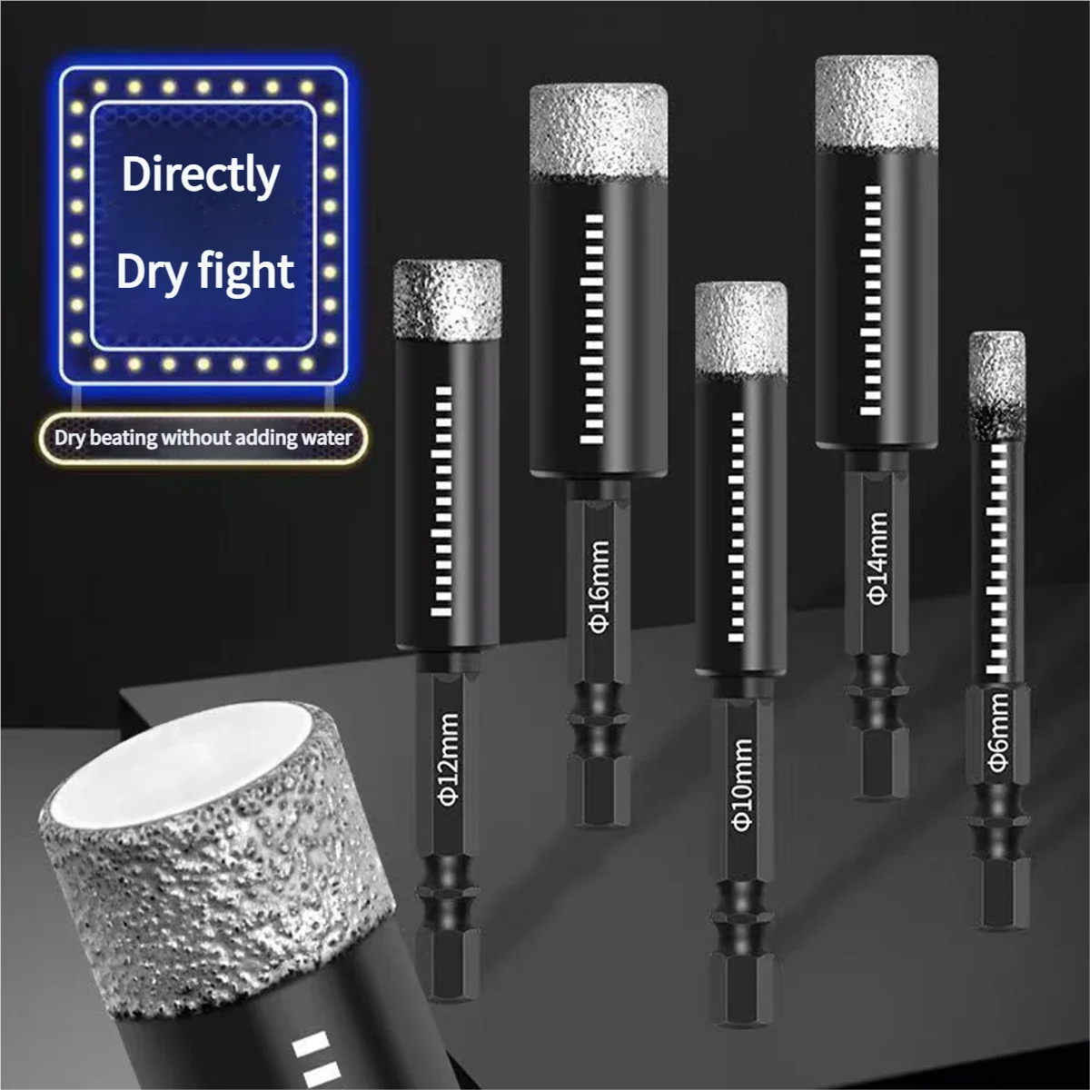 

1pc 5-16mm Hexagonal Shank Brazed Dry Ceramic Tile Diamond Drill Bit Hole Saw Marble Ceramic Granite Saw Hole Opener