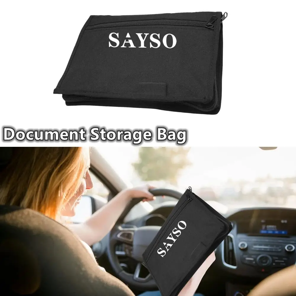 Car Interior Supplies Oxford Cloth Car Glove Box Organizer Storage Folder Multi-pocket Portable Document Storage Bag