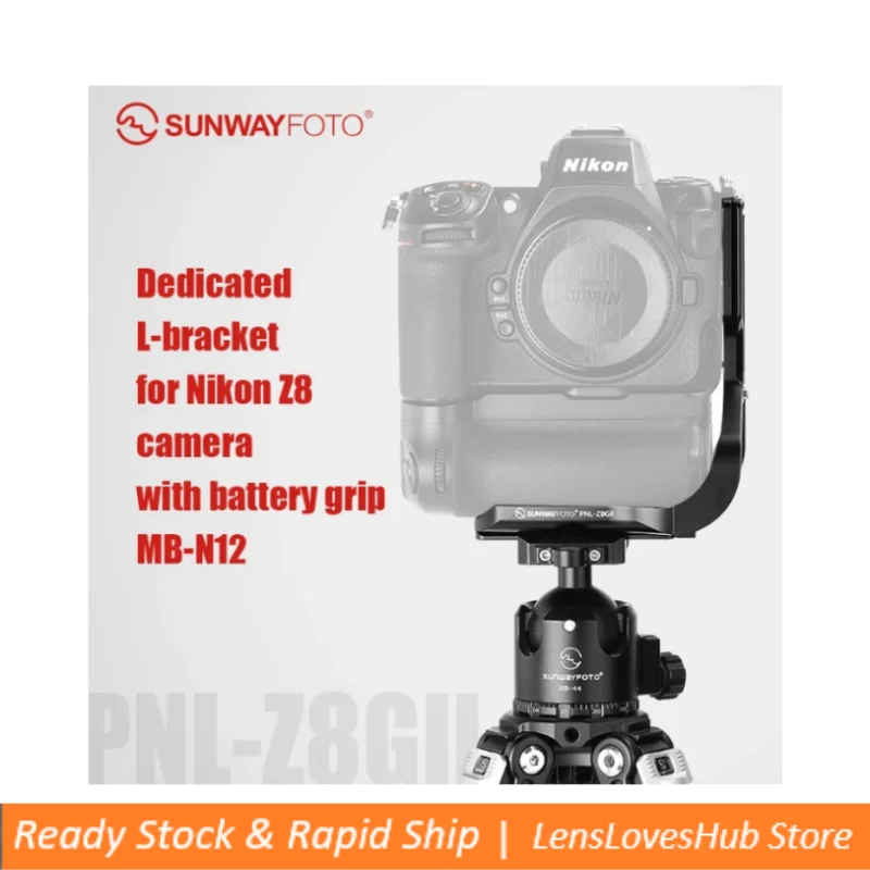 

SUNWAYFOTO PNL-Z8GII Custom L-bracket for Nikon Z8 with Battery Grip MB-N12 Arca Swiss Plate