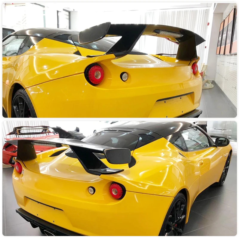 Carbon Fiber Car Rear Trunk Spoiler Wing for LOTUS Evora Base S Coupe 2-Door 2010-2016 Racing Rear Spoiler Big Customized Wing